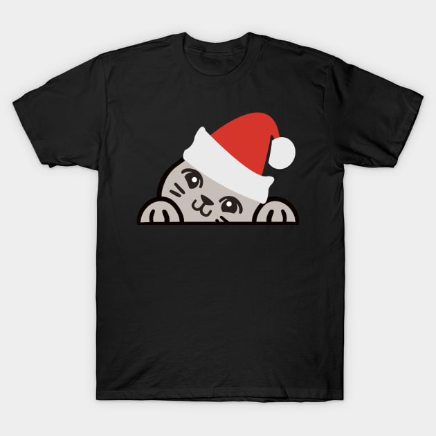 Cute Cat Christmas Gift T-Shirt by Anassein.os